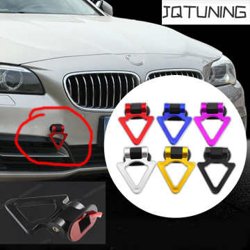 JQTUNING-JDM Style Rear&Front Universal Glued Paste Tow Hook Easy Install Bumper Adorn Car Dummg Tralier Sticker Tow Hook