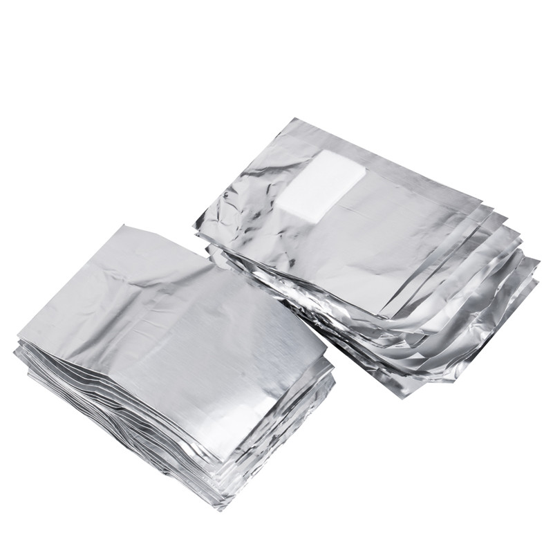 100Pcs With 50Pcs Aluminium Foil Remover Wraps with Acetone Nail Art Soak Off Acrylic Gel Nail Polish Removal