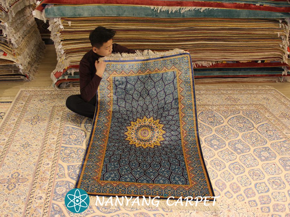 blue Persian rug