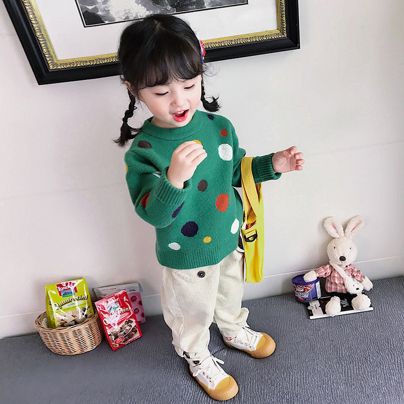 Vidmid Autumn Winter Knitted Sweater Children Clothing Boy Girls Sweaters Kids Cartoon Pure Cotton Pullover Clothes Sweater P335