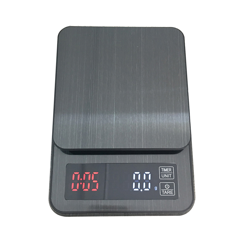 LCD Digital Kitchen Scale Drip Coffee Electronic Food Scales with Timer Diet Scales Measuring Tool Slim Balance Measuring Weight