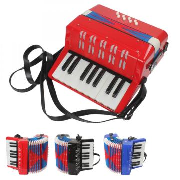 Accordion Mini Educational Musical Instrument 17 Keys 8 Bass Accordion for Kids Children