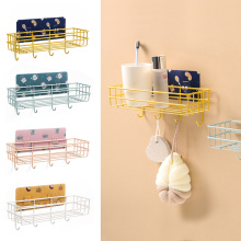 High-quality Bathroom Iron Storage Rack Kitchen Storage Shelves Wall-mounted Non-perforated Kitchen Storage Shelves Organizer