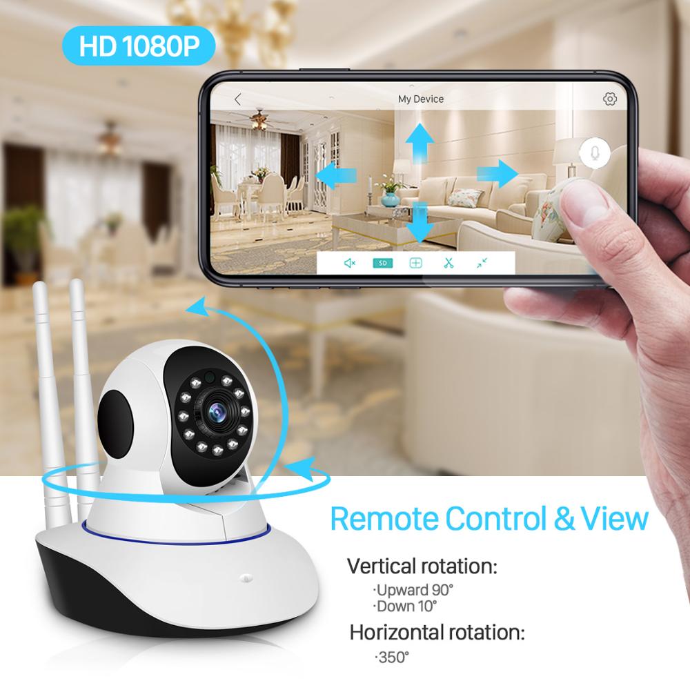 BESDER Full HD 1080P WIFI Camera Two-way Audio P2P Motion Alarm Home Security Wireless IP Camera Baby Monitor SD Card Slot iCsee