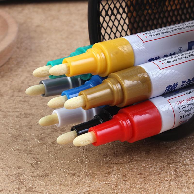 12 Colors Universal Waxing Sponge Paint Marker Pens Permanent Waterproof Tyres Cars pen Doodle Ink Marker Pen