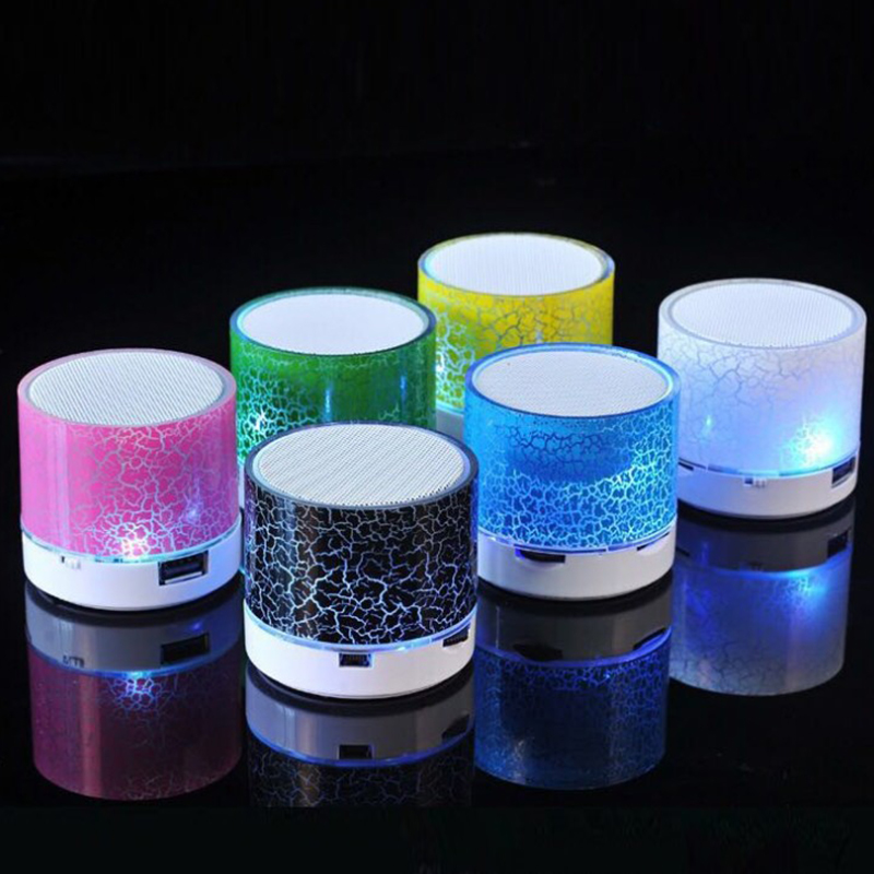 Bluetooth Speaker Mini Wireless Loudspeaker Crack LED TF Card USB Subwoofer Portable MP3 Music Sound Column for PC Mobile Phone