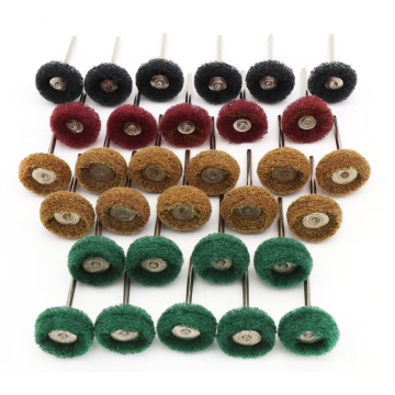 10pcs 3.0mm Mini Brush Scouring Pad Abrasive Wheel Nylon Fiber Grinding Sanding Head Buffing Polishing Wheel 1