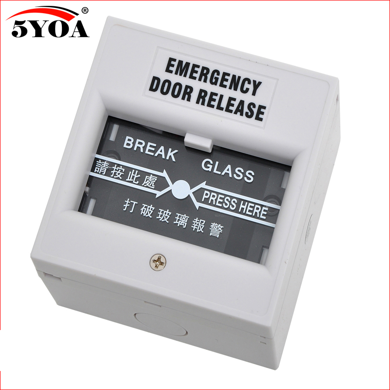 Emergency Door Release Fire Alarm swtich Break Glass Exit Release Switch Glass Break Alarm Button