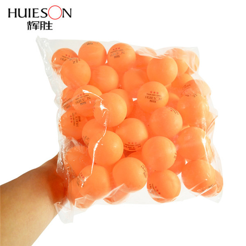 Huieson 100Pcs/Bag 3 Star ABS Plastic Table Tennis Balls D40+ 2.8g New Material Ping Pong Balls for Adults Club Training Match