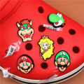 1pcs Super Mario Shoes Decoration 2020 Cartoon Shoe Accessories Original Croc Charms for Sandals Bracelets Jibz Kids Gifts U175