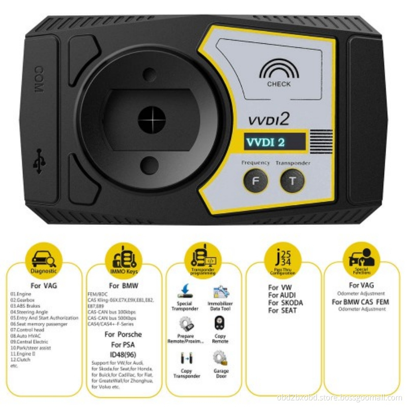 Xhorse VVDI2 Full Kit V7.0.2 with OBD48 + 96bit 48 + MQB + BMW FEM/BDC Ship from US/UK/EU/RU