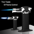 Outdoor BBQ Lighter Cigar Torch Turbo Lighter Jet Butane 1300 C Spray Gun Windproof Metal Pipe Lighter Kitchen No Gas