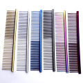 Professional Anti-Corrosion Grooming Comb For Dogs Cats Colorful Paint Tapered Stainless Steel Pins Pet Grooming Supplies