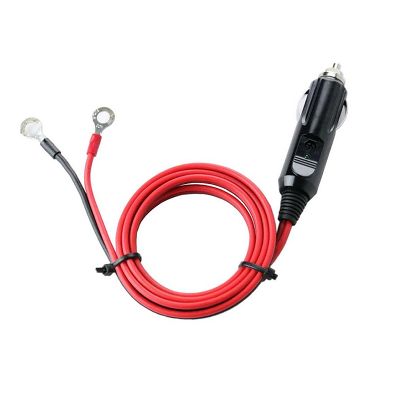 Universal Car 15A Male Plug Cigarette Lighter Adapter Power Supply Cord with 60cm Cable Wire DXY88