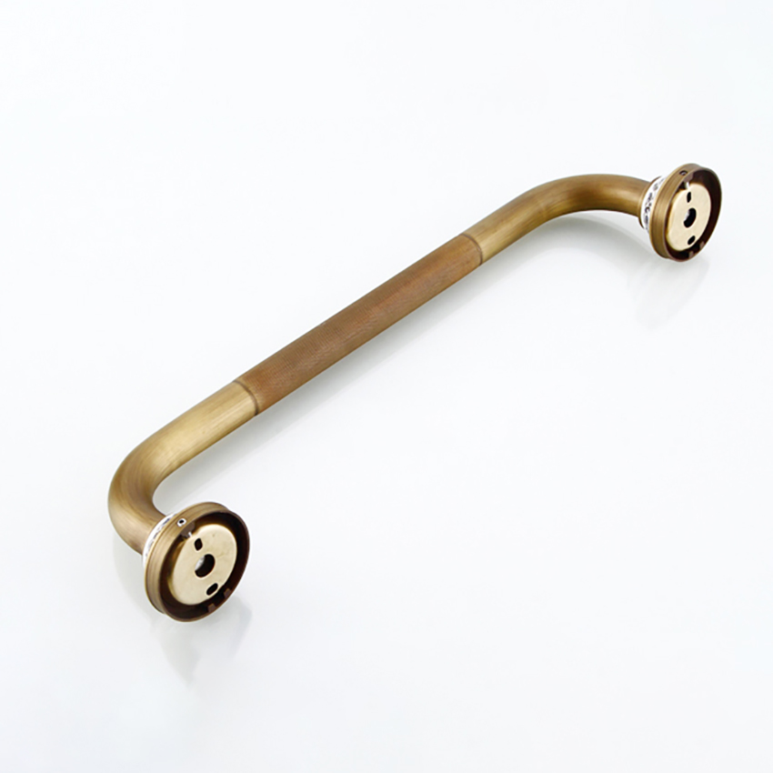 Antique Grab Bars Bathroom Wall-mount Safety Assist Handle Towel Rack Bathtub Handrail Brass Anti-slip Elderly Armrest Hardware