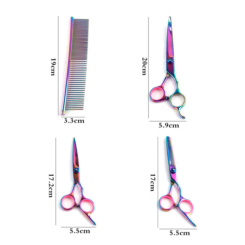 Hair scissors for Pet Professional Hairdressing Scissors Pet Scissors Cutting Thinning Set for dog grooming Beauty Tools