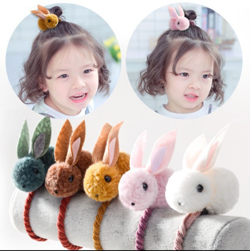 Baby Hair Rubber Bands Rabbit Barrettes Women Girl Scrunchie Kids Hairpins Elastic Ponytail Holder Hair Accessories Hairgrips