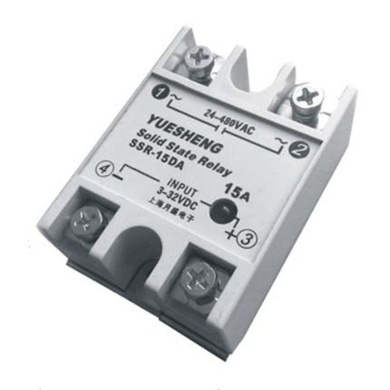 3-32vdc (DC) Single phase AC solid state relay DC control AC ssr-15da, single phase 15A -thyristor output, zero current turn off