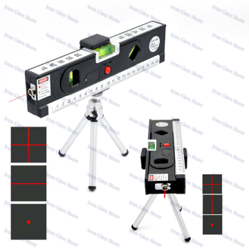 4 In 1 Laser Level Vertical Horizon Dot Cross Line Magnetic Measuring Tape Aligner Laser Marking Lines Accurate Optical Tools