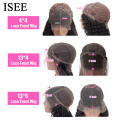 Body Wave Short Bob Human Hair Wigs 250%Density 13X4 Lace Front Wig ISEE HAIR Malaysian Body Wave Bob Lace Front Wigs For Women