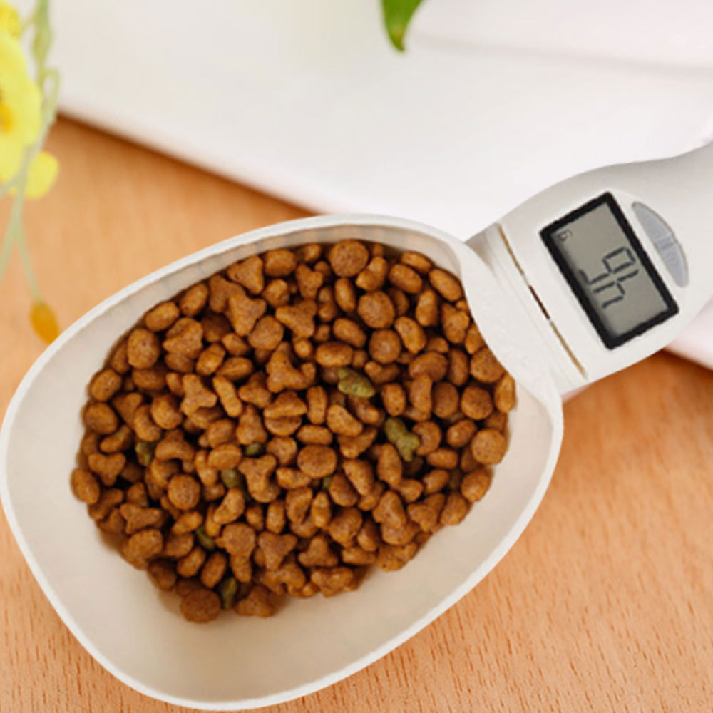 250ml Digital Pet Food Water Scale Cup Cat Feeding Spoon Bowl Electronic Weighted Scoop Scale Measuring Device with LCD Display