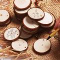 1 pack Blank Christmas Xmas Tree Wood Log Slices Discs Cutout Circle Wood Disks diy craft decorations Accessories art graffiti