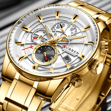NEW Watch Men Top Luxury Brand CURREN 8362 Sport Waterproof Quartz Watches Mens Chronograph Date Male Clock relogio masculino