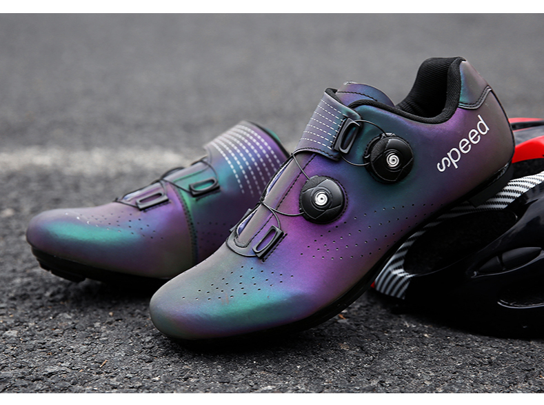 COLORFUL Lightweight Road Cycling Shoes Breathable Racing Bike MTB Shoes Professional Self-Locking Bicycle Sneakers