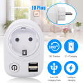 Intelligent USB Countdown Socket Switch Socket Plug Phone Charger Travel adapter Charger Adapter Converter US Plug EU Plug