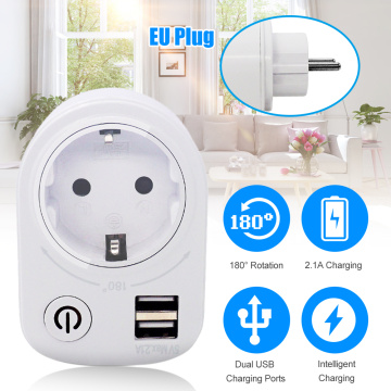 Intelligent USB Countdown Socket Switch Socket Plug Phone Charger Travel adapter Charger Adapter Converter US Plug EU Plug