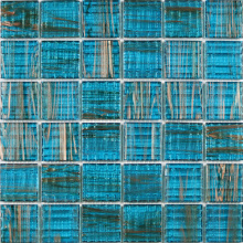 Exterior Large Mosaic Blue Glass Swimming Pool Tiles