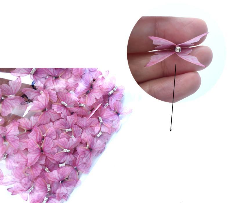 Transparent Chiffon Imitation Butterfly Patches For Clothing Diy Bridal Garments Sewing Patch Hairpin Hair Accessories Material