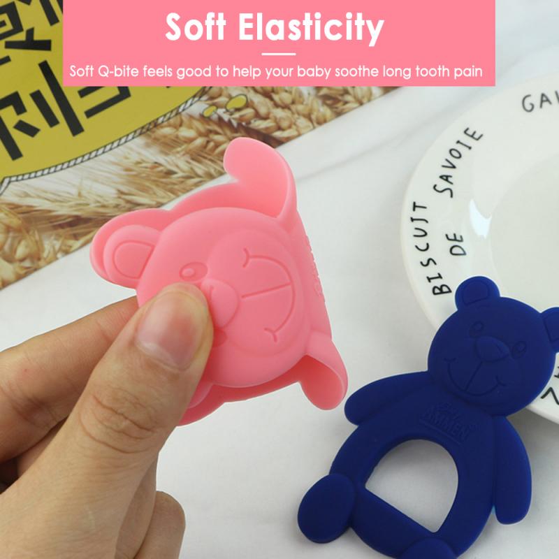 Silicone Baby Teethers Cute Bear Shape Kids Teethers Safety Children Teething Infants Chewing Toys Newborn Teeth Care Bebe