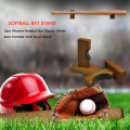 2pcs Wooden Baseball Bat Display Holder Rack Portable Wall Mount Stand baseball for match Baseballs & Softballs