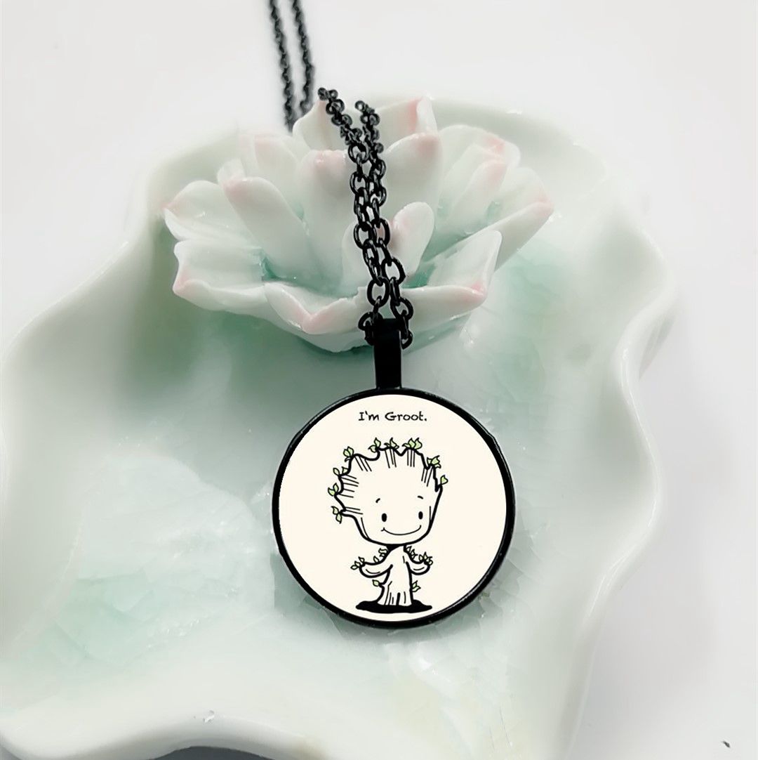 2018 New Guard of the Galaxy Im Groot Tree Baby Glutt Necklace Child's Pendant Necklace, Clothing Accessories Necklace