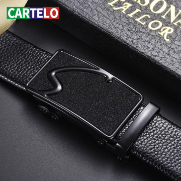 CARTELO men belt Business fashion alloy automatic buckle Casual jeans decoration Luxury brand the belts for men free shipping