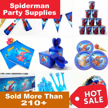 Spiderman Superhero Avengers Kids Birthday Party Decoration Set Party Supplies Baby Birthday Pack event party supplie tablecloth