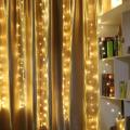 3M Christmas Fairy Lights Garland LED Curtain Fairy String Lights Backdrop Wall Lamp With Remote Control Hom Wedding Xmas Party