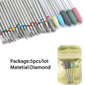 6/7 Diamond Nail Drill Bits Set Cutters Manicure Silicon Ceramic Stone Electric Milling Cutter for Pedicure Manicure Machine