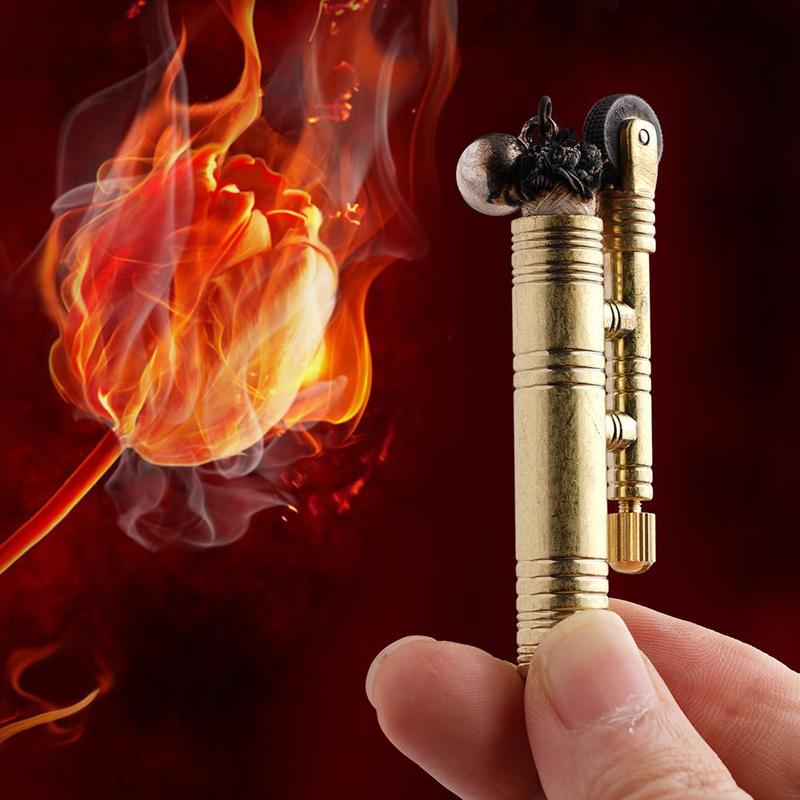 1pcs Stainless Steel Metal 6.5cm Long Cigarette Lighter Smoking Accessories Shepherds Or Rope Windproof Lighter