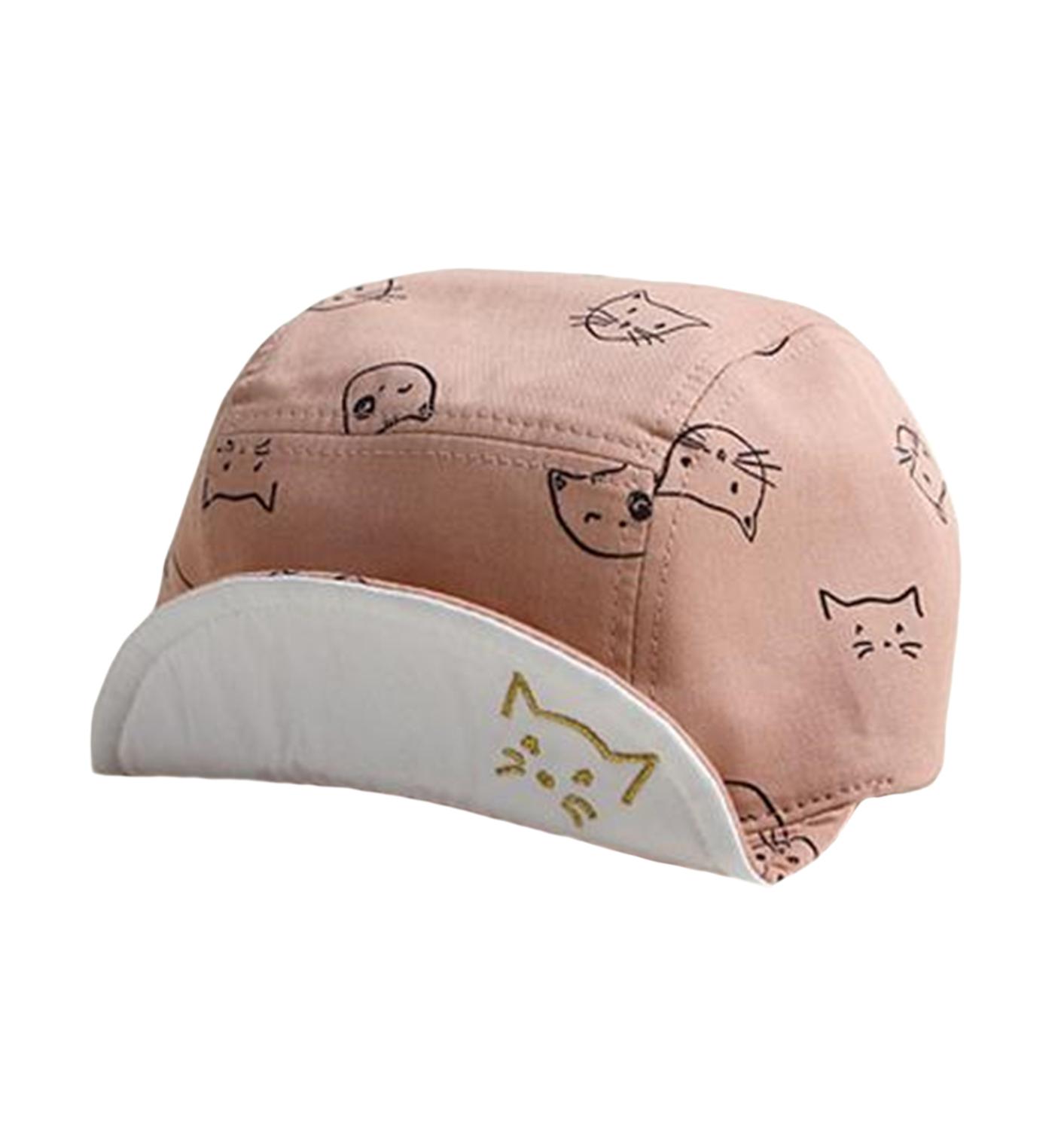 Kid Baby Cap Print Cute Cat Outdoor Baseball Sun Hat For Toddler Girl Boy 6 To 24 Months