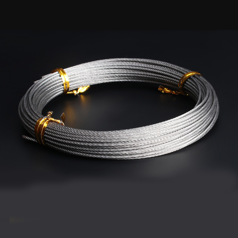 1.5 2 2.5 3 4 5mm dia SS 316 steel rope stranded wire 7*19 line twist line rope Fishing wire rope home photo frame DIY