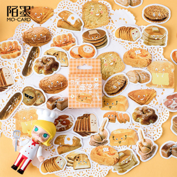 Cute bread expression Decorative box Stickers set Scrapbooking Stick Label Diary Stationery Album