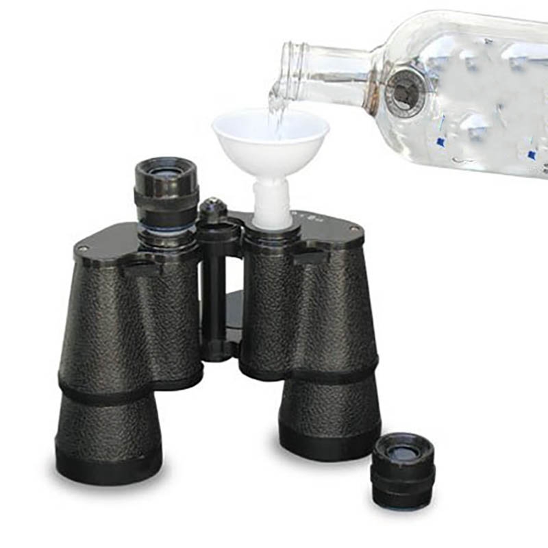 Quality Double Sided Binocular Flask Travel Water Bottle Sport Drinkware Russian Flagon Whiskey Bottle Shot Flask Shaker Whisky