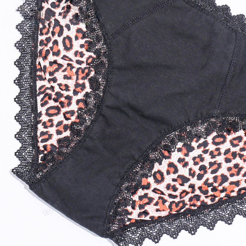 Menstrual Panties Leopard Print Women's Underwear Four Layers Leakproof Pants Bamboo Fiber Period Briefs Hot Sexy Lingerie New