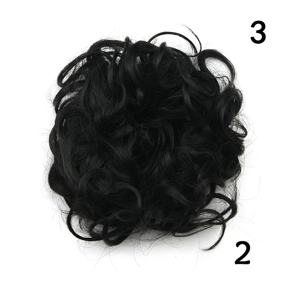 Women DIY Elastic Wig Hair Ring Curly Scrunchie Bun Chignon Ponytail Hairpiece Girls Hair Accessories Bud Head