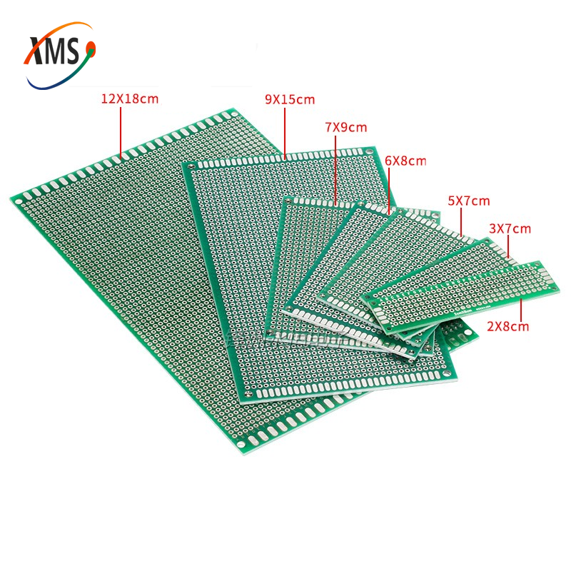 4pcs 5x7 4x6 3x7 2x8 cm 5*7 4*6 3*7 2*8 double Side Copper prototype pcb Universal Board for Ardui