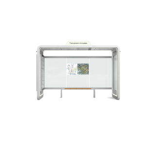 Solar-Powered Bus Shelter with LED Advertising Billboard