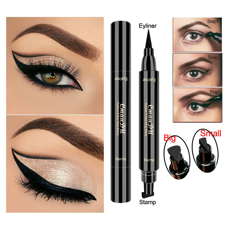 Eyes Liner Liquid Make Up Pencil Waterproof Black Double-ended Maquiagem Eyesliner Pencil Cosmetic Makeup Tool TSLM1