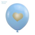 5pcs blue heart